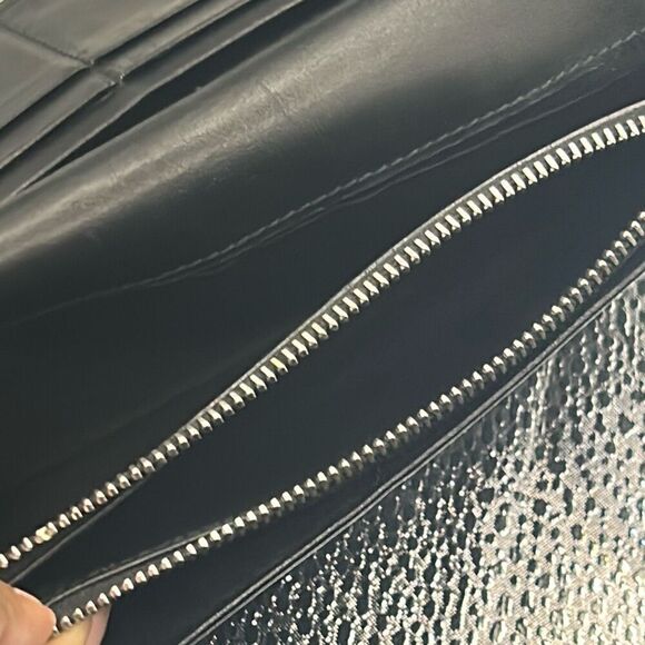 Loewe Anagram Repeat Textured Long Wallet Taupe With Silver Bifold Cardholder - Picture 5 of 10